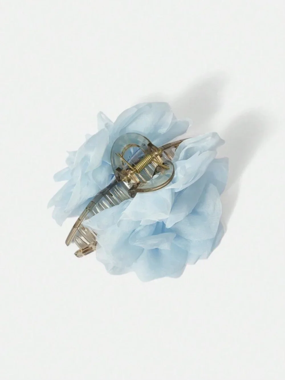 Sky Blue Chiffon Flower Hair Claw Clip